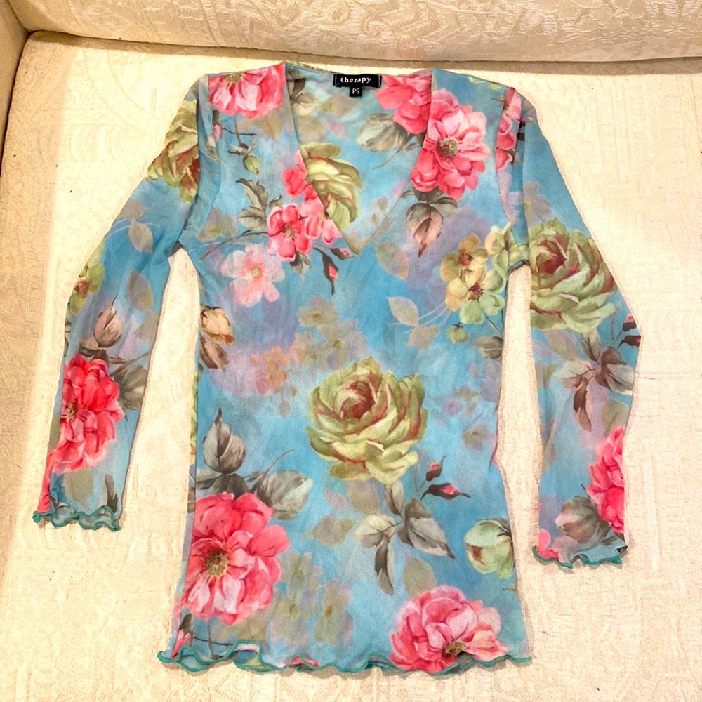 Therapy PS Floral Bodycon Nylon Top
